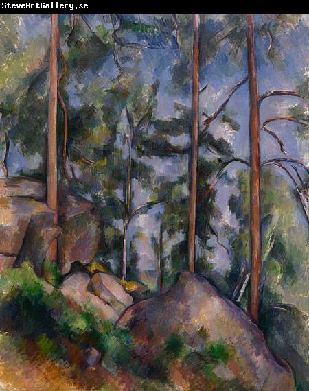 Paul Cezanne Pines and Rocks